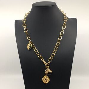 NWT MOOBY gold tone link statement necklace
